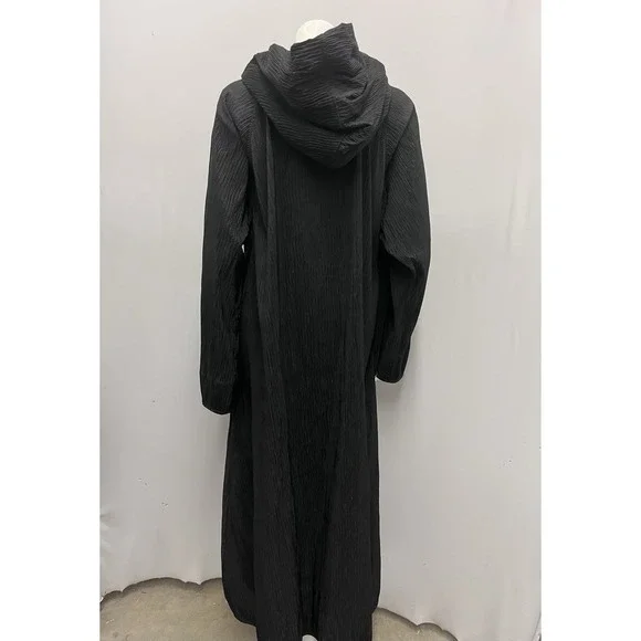 Mycra Pan One Reversible Coat Black Hood Artsy Style Size 1 - S/M Fits Large L - Picture 3 of 12